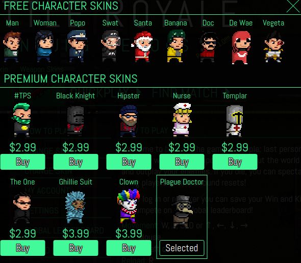 character skins